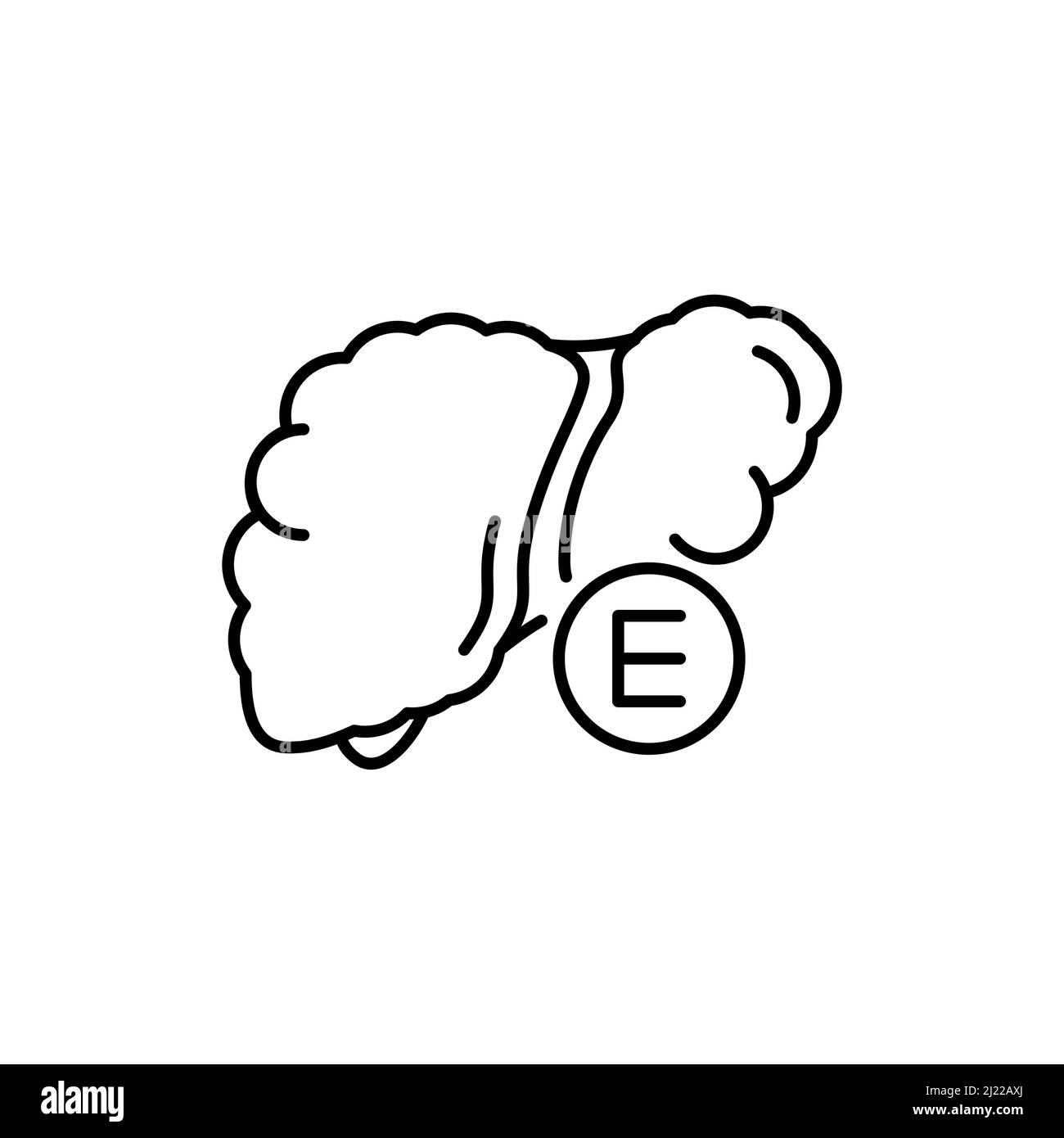 Icône de la ligne de couleur de l'hépatite e.Maladies humaines.Pictogramme pour page Web, application mobile, Promo. Illustration de Vecteur