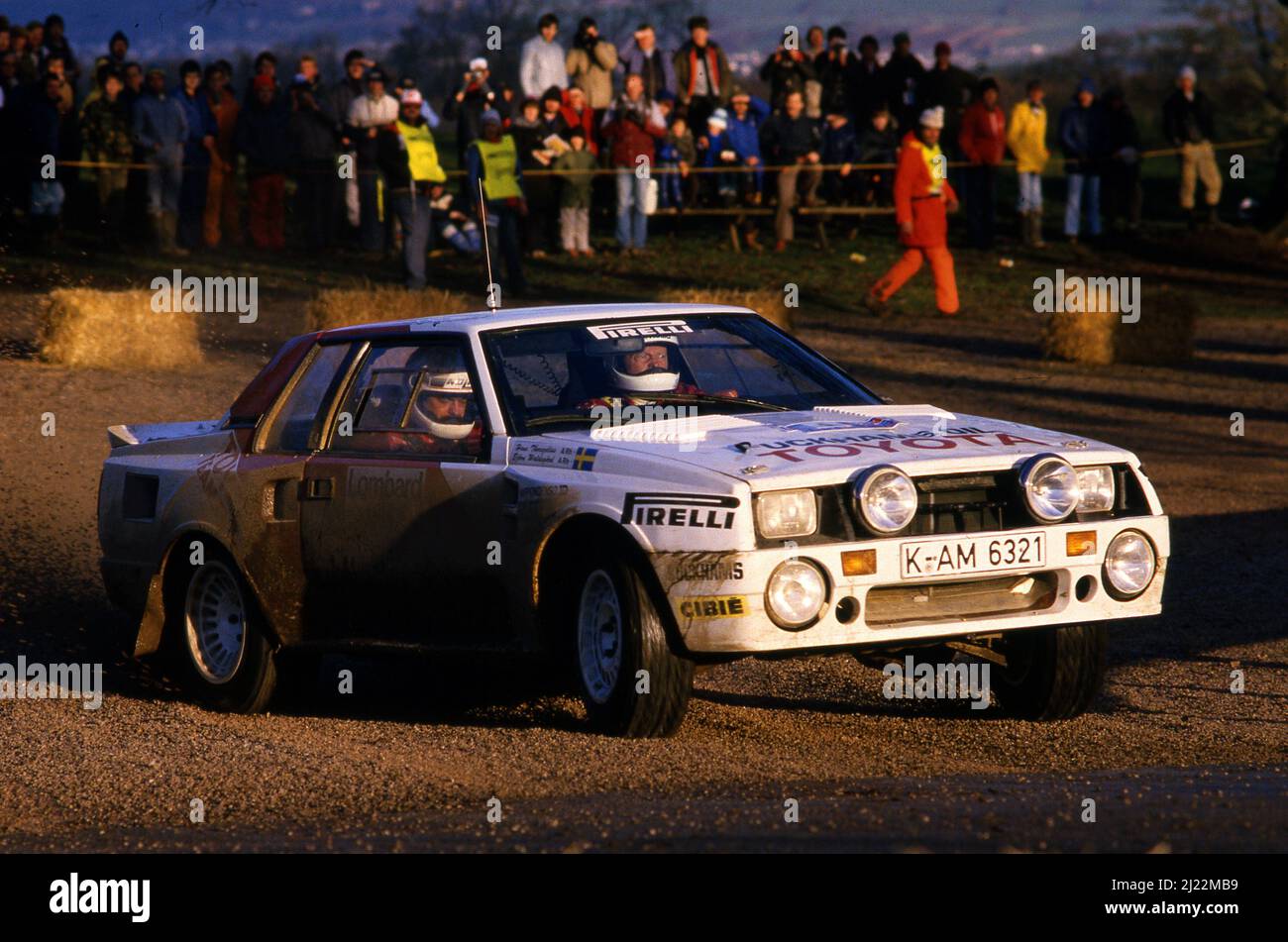 Bjorn Waldegard (SWE) Hans Thorszelius (SWE) Toyota Celica Twincam Turbo GRB Team Toyota GB Banque D'Images