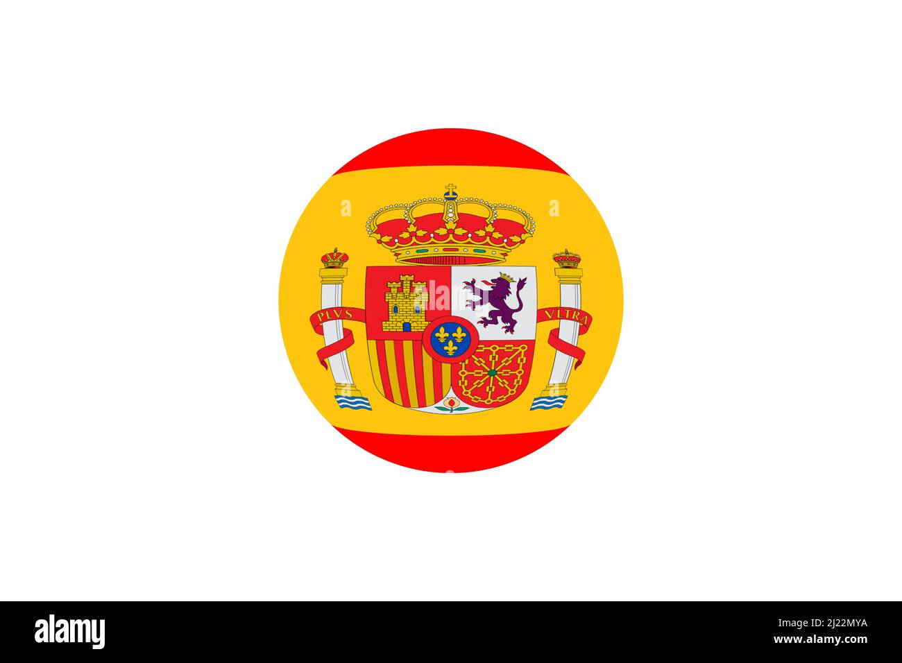 Spain flag icon round Banque de photographies et d’images à haute ...