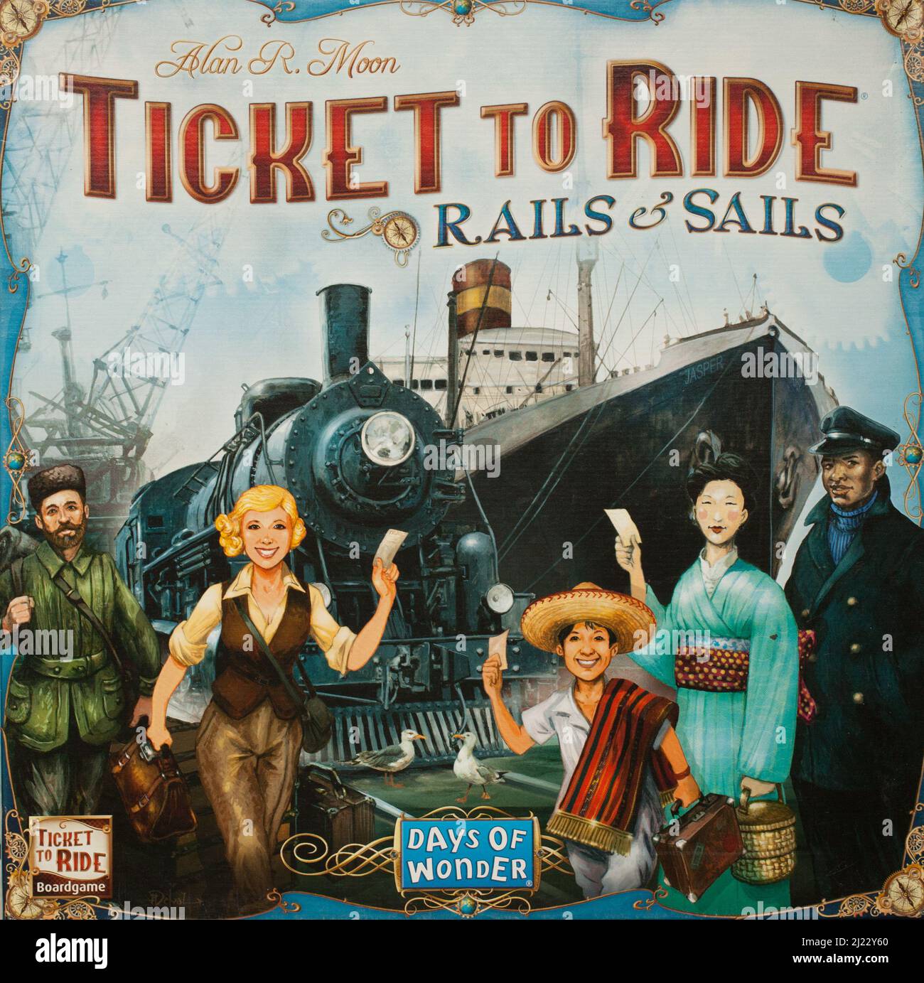 Le jeu de société, Ticket to Ride, rails et voiles Banque D'Images