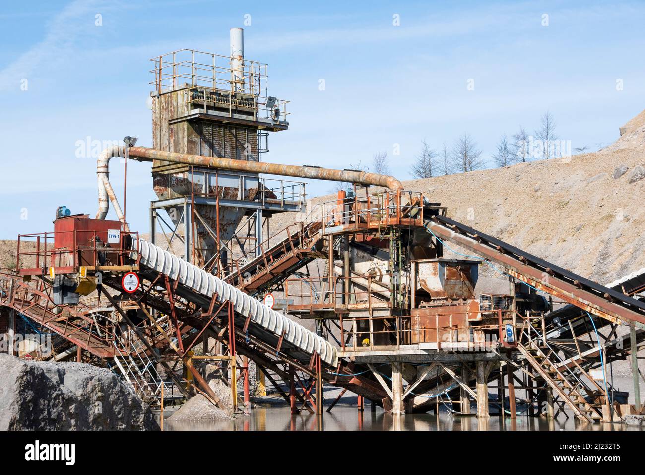 Derbyshire, Royaume-Uni – 5 avril 2018 : mine de plomb apportée à Crich à partir d'une mine de minerai menacée dans le Derbyshire pour restauration et conservation Banque D'Images