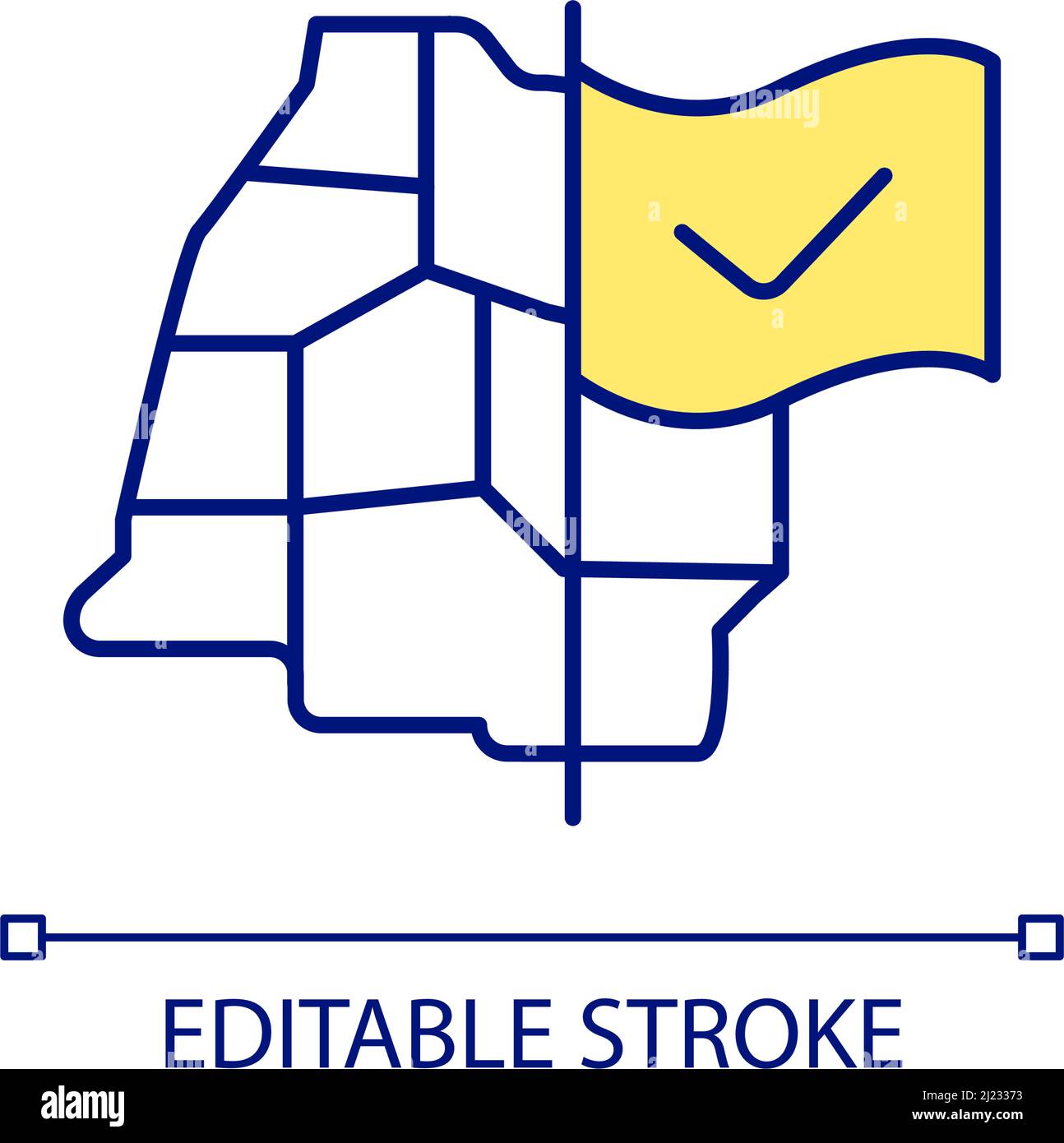 Icône de couleur RVB liberté et sécurité nationale Illustration de Vecteur