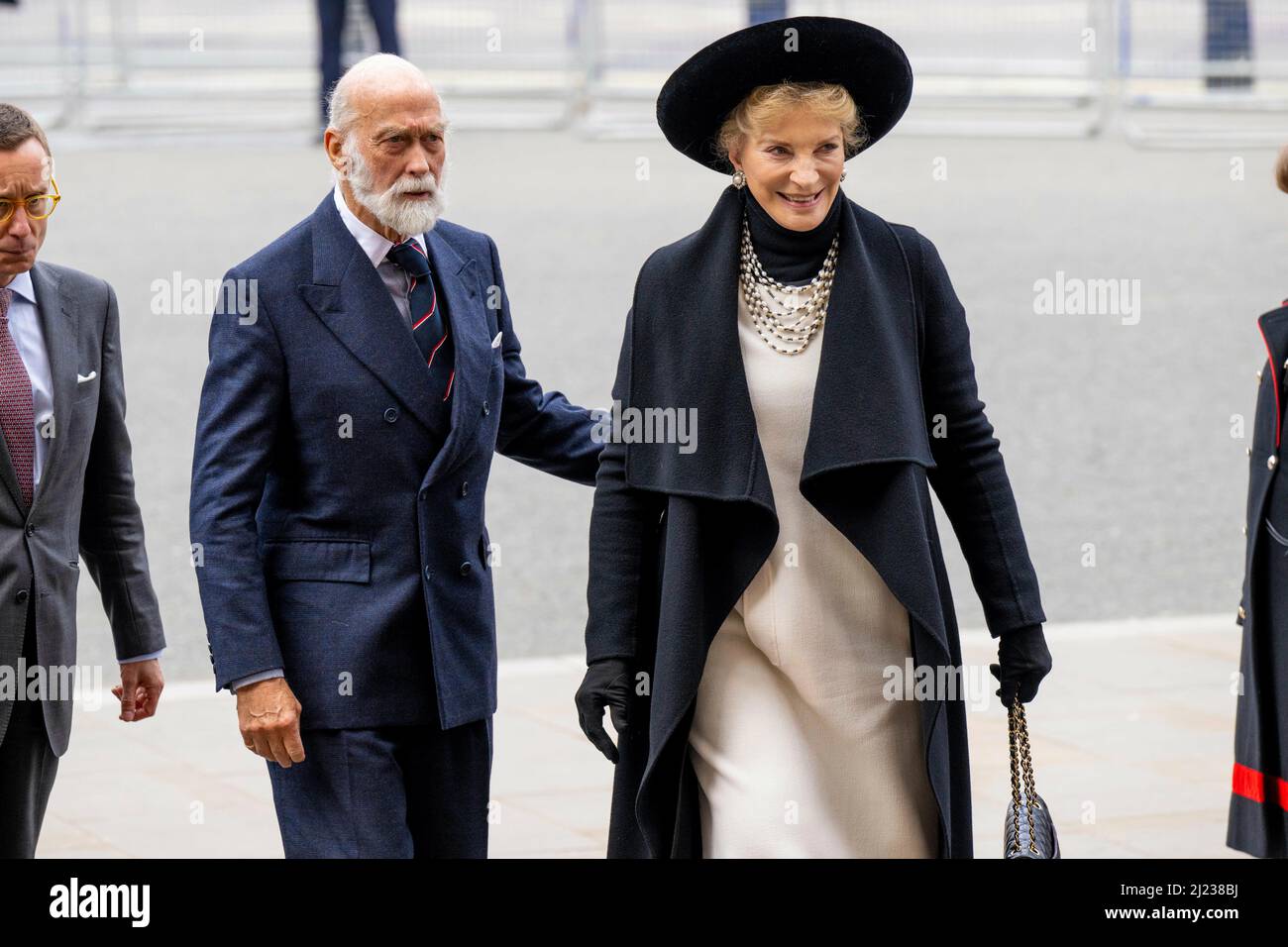 Londres, Royaume-Uni, le 29 mars 2022, le prince et la princesse Michael de Kent arrivent à l'abbaye de Westminster à Londres, le 29 mars 2022, pour assister au Service de Thanksgiving pour la vie du prince Philip, duc d'Édimbourg photo: Albert Nieboer/pays-Bas OUT/point de vue OUT Banque D'Images