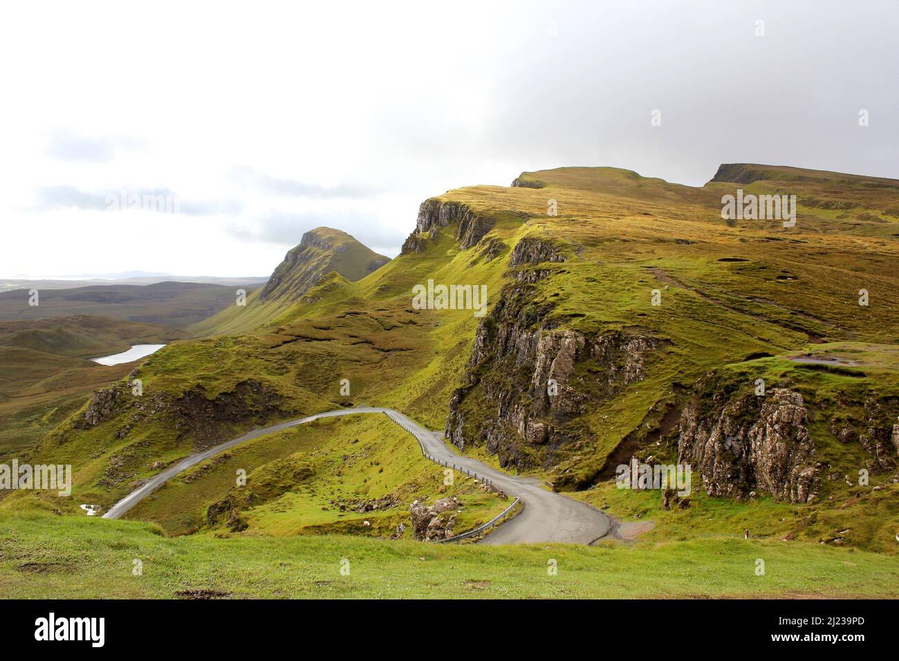 Vue sur le Quiraing sur la péninsule Trotternish sur l'île de Skye, en Écosse Banque D'Images