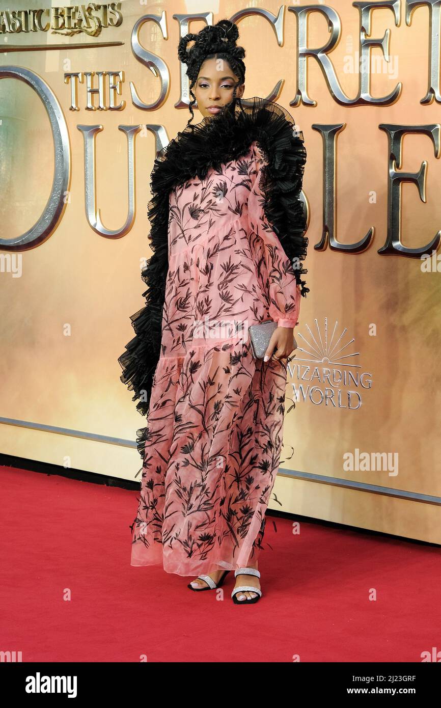 Londres, Royaume-Uni. 29th mars 2022. Jessica Williams assiste à la première mondiale des bêtes fantastiques: Les secrets de Dumbledore le mardi 29 mars 2022 à la salle du Festival Royal Credit: Julie Edwards/Alay Live News Banque D'Images