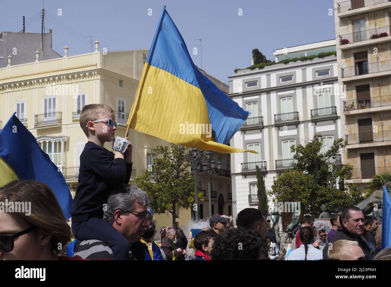 Manifestations de guerre en Ukraine Banque D'Images