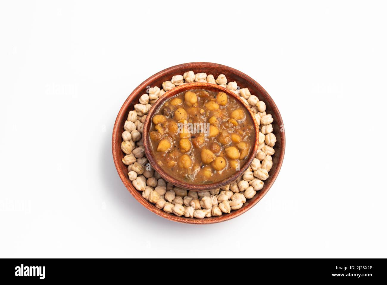 Punjabi Chhole également connu sous le nom de Chhola Masala Sabji Amritsari Chole Sabzi Masaledar Chana Chola ou pois chiches le curry à légumes est fait de pois chiches oignon Tomato Banque D'Images