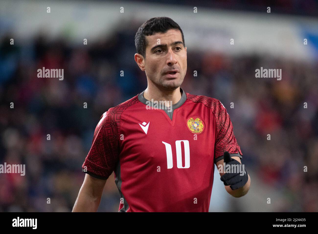 Oslo, Norvège. 29th mars 2022. Gevorg Ghazaryan (10) d'Arménie vu lors du match de football amical entre la Norvège et l'Arménie à Ullevaal Stadion à Oslo. (Crédit photo : Gonzales photo/Alamy Live News Banque D'Images