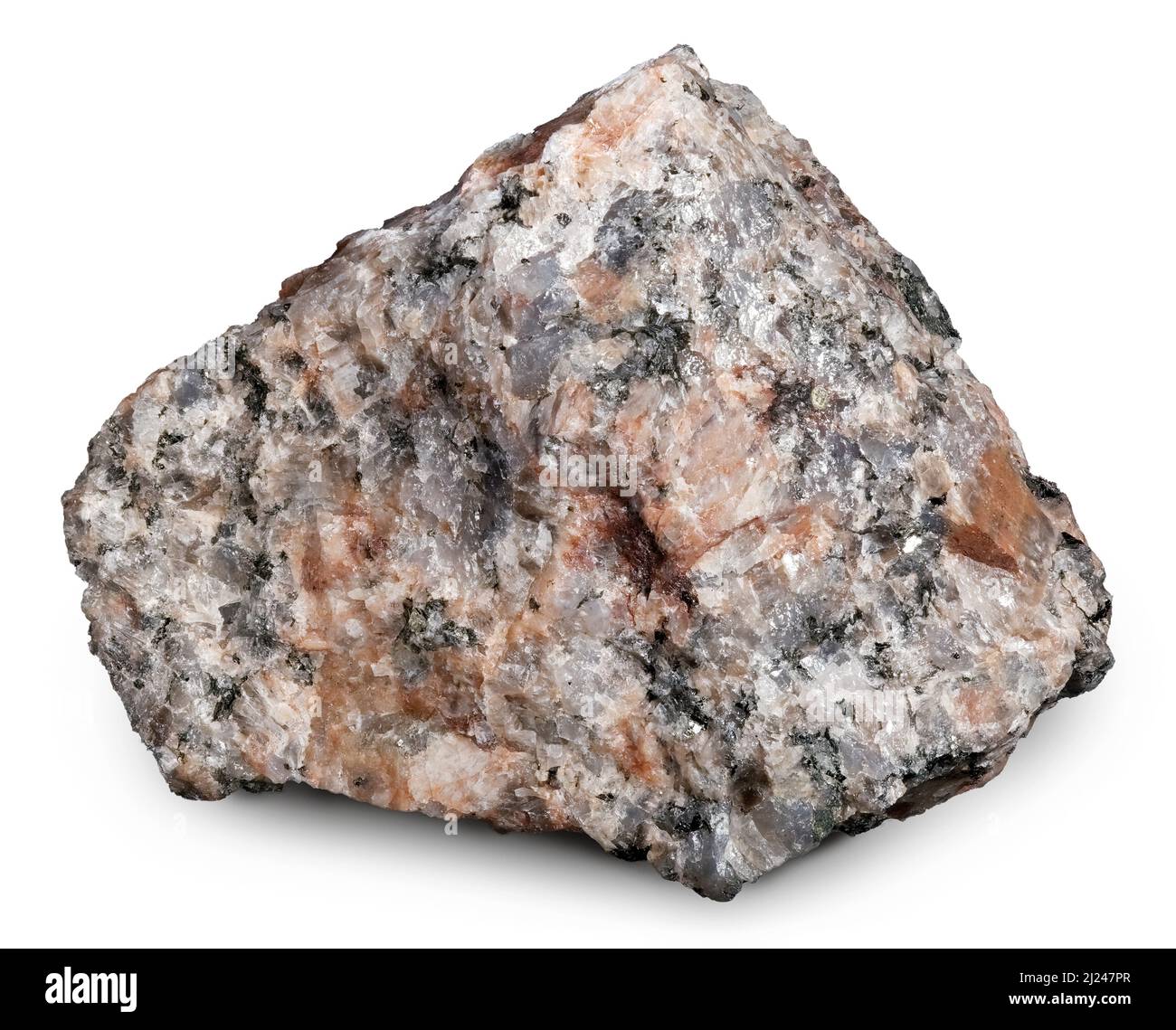 Granite à gros grains (roche magmatique) Banque D'Images