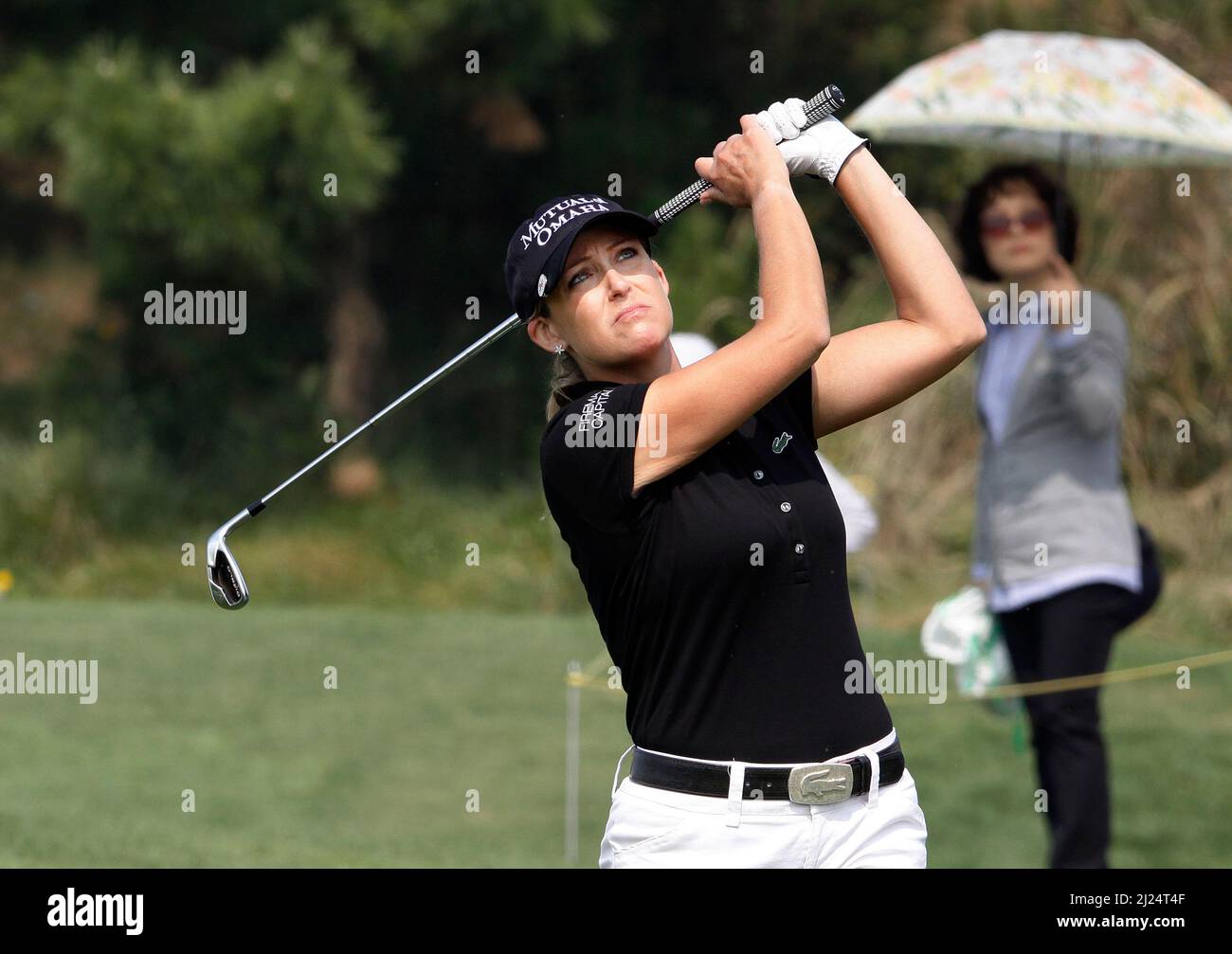 8 oct 2011-Incheon, Corée du Sud-KERR, Cristie of USA, joue en t-shirt shes tiré sur le 3th trous lors du championnat LPGA par Hana Bank au club de golf SKY72 à Incheon le 8 oct 2011, Corée du Sud. Banque D'Images