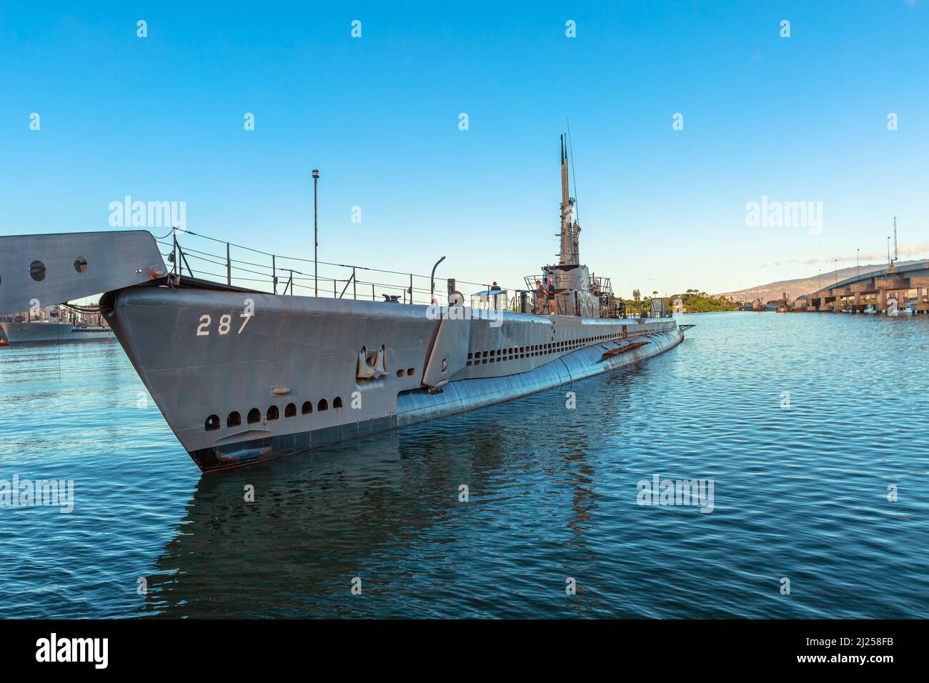 HONOLULU, OAHU, HAWAII, États-Unis - 21 AOÛT 2016 : le sous-marin USS Bowfin SS-287. Site historique de Pearl Harbor, National historique et patriotique Banque D'Images