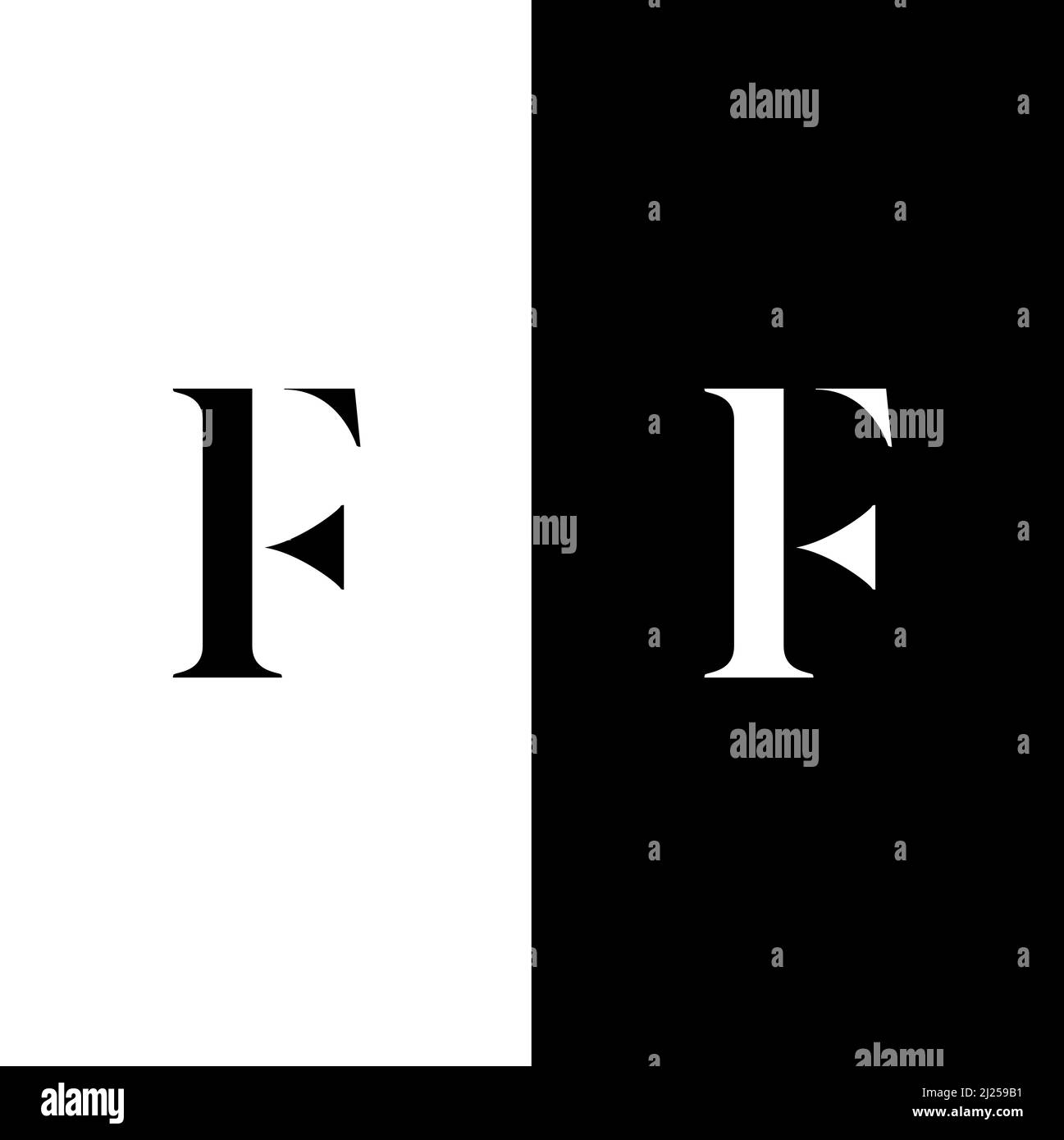 F lettres icônes initiales monogramme vecteur inspiration logo design Illustration de Vecteur