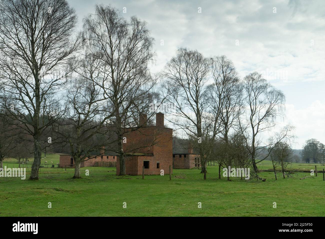 Autres bâtiments d'un ancien camp de prisonniers de guerre de WW2 près de Haltwhistle, dans le Northumberland, au Royaume-Uni Banque D'Images