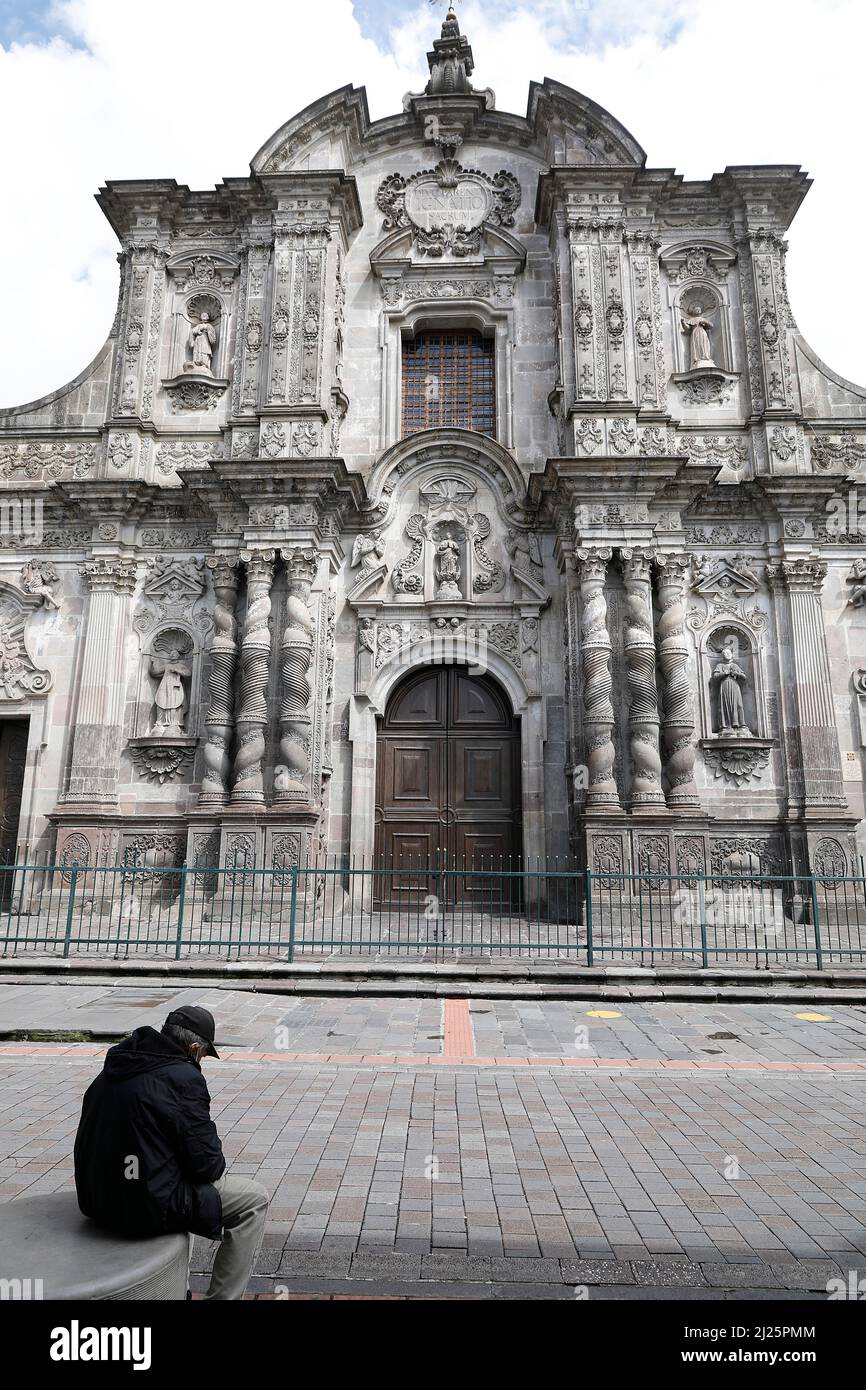 Église jésuite (Iglesia de la compania de Jesus), Quito, Equateur Banque D'Images