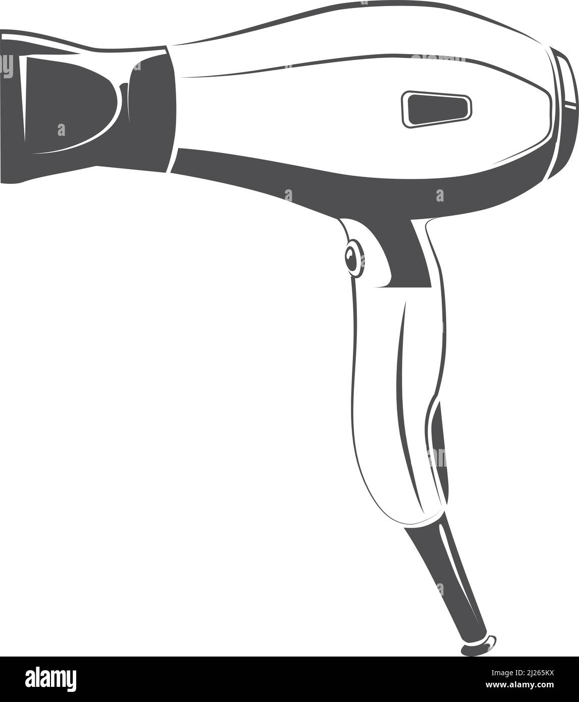 Icône du sèche-cheveux. Symbole du dispositif de soufflage d'air Illustration de Vecteur