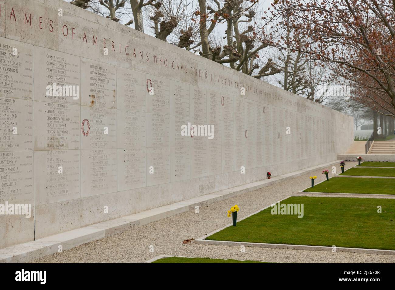 Cimetière et mémorial des pays-Bas de la Seconde Guerre mondiale Banque D'Images