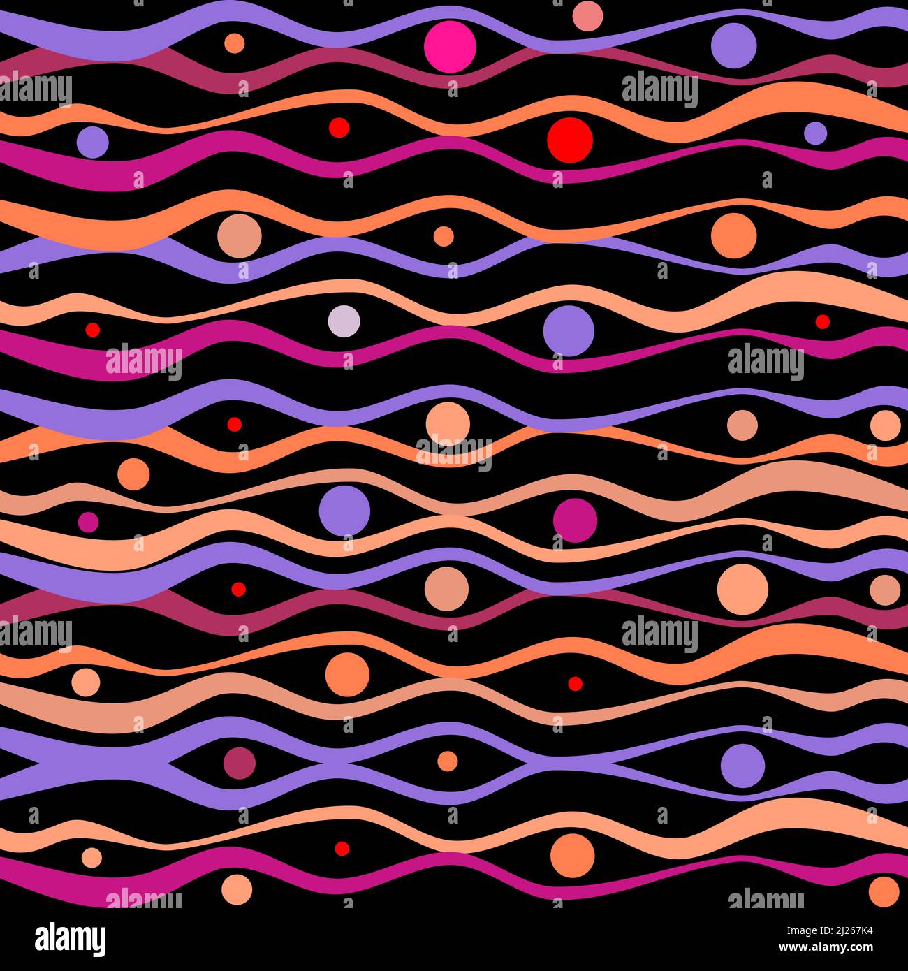 Courbes et points fond de motif coloré Illustration de Vecteur