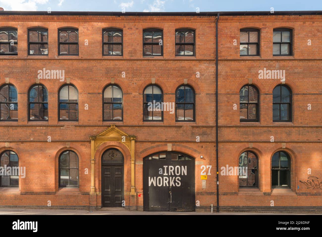 Le gymnase Iron Works, situé à Digbeth, Birmingham, est installé dans un ancien bâtiment d'usine victorien Banque D'Images