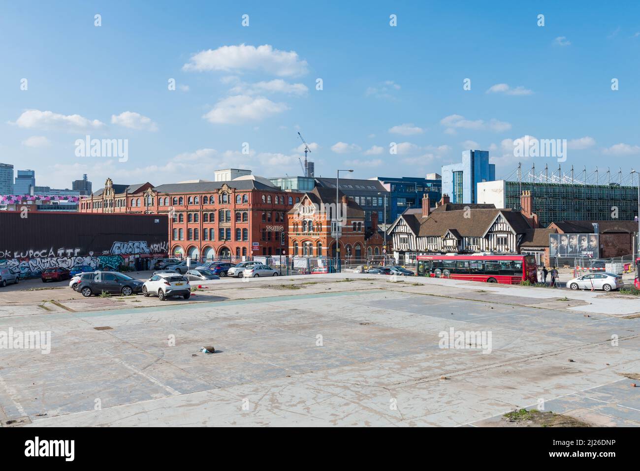 Les terres de la ceinture brune, où les usines ont été démolies à Digbeth, Birmingham, Royaume-Uni Banque D'Images