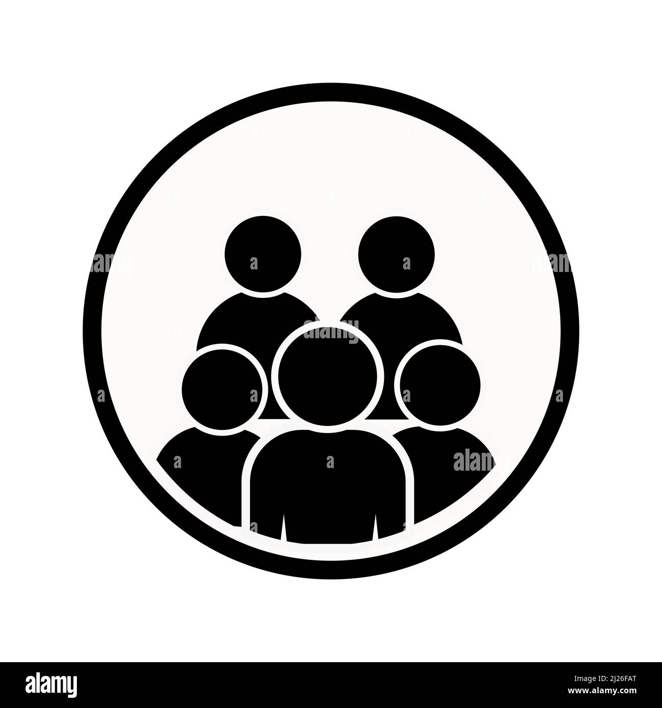 Icône personnes dans un style plat. Groupe de personnes Illustration de Vecteur