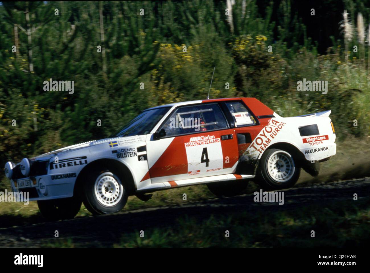 Bjorn Waldegard (SWE) Michel Lizin (bel) Toyota Celica Twincam Turbo GRB Toyota NZ Ltd Banque D'Images