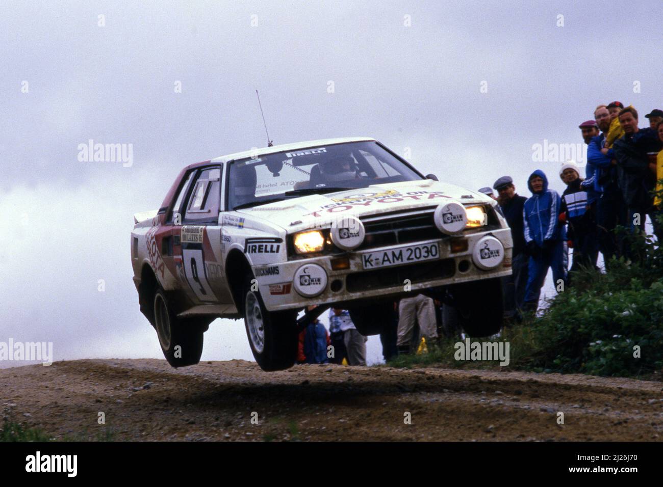 Bjorn Waldegard (SWE) Hans Thorszelius (SWE) Toyota Celica Twincam Turbo GRB Toyota Team Europe Banque D'Images