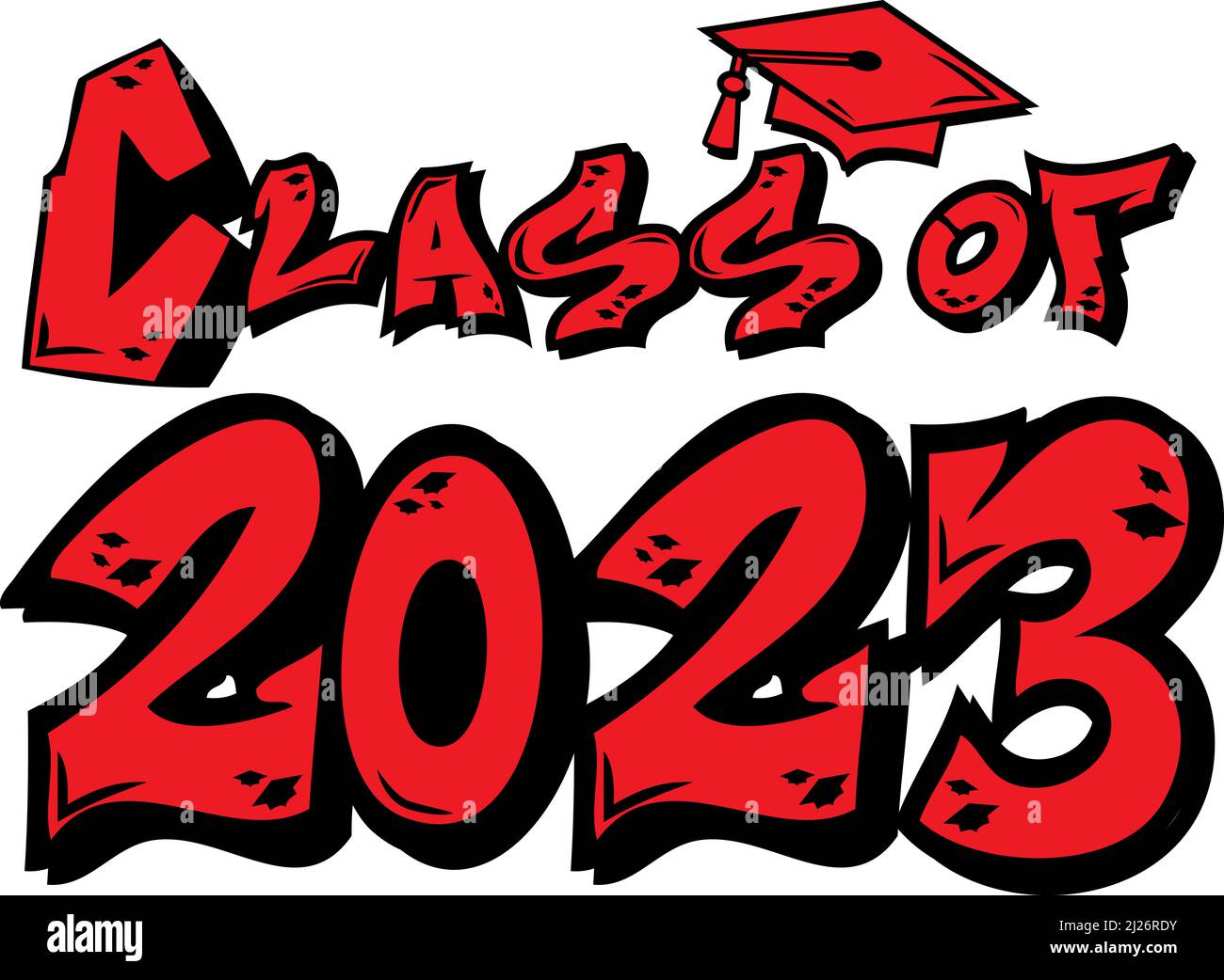 Classe du logo Graffiti Red 2023 Banque D'Images