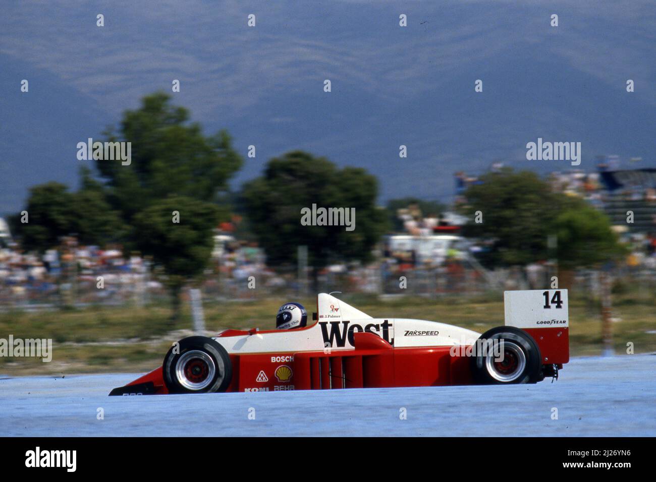 Jonathan Palmer (GBR) Zakspeed 861 Banque D'Images
