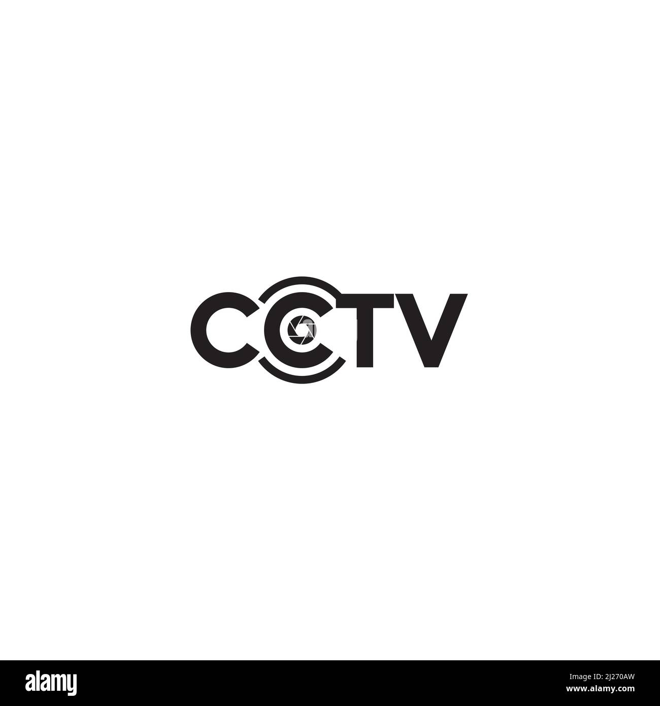 Logo CCTV ou logo de mot-symbole Illustration de Vecteur