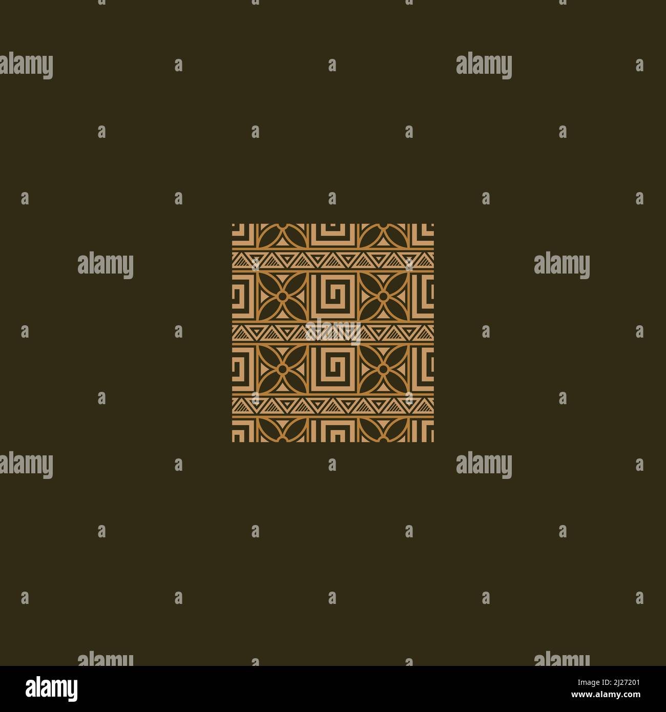Motif floral, labyrinthe et triangle Illustration de Vecteur