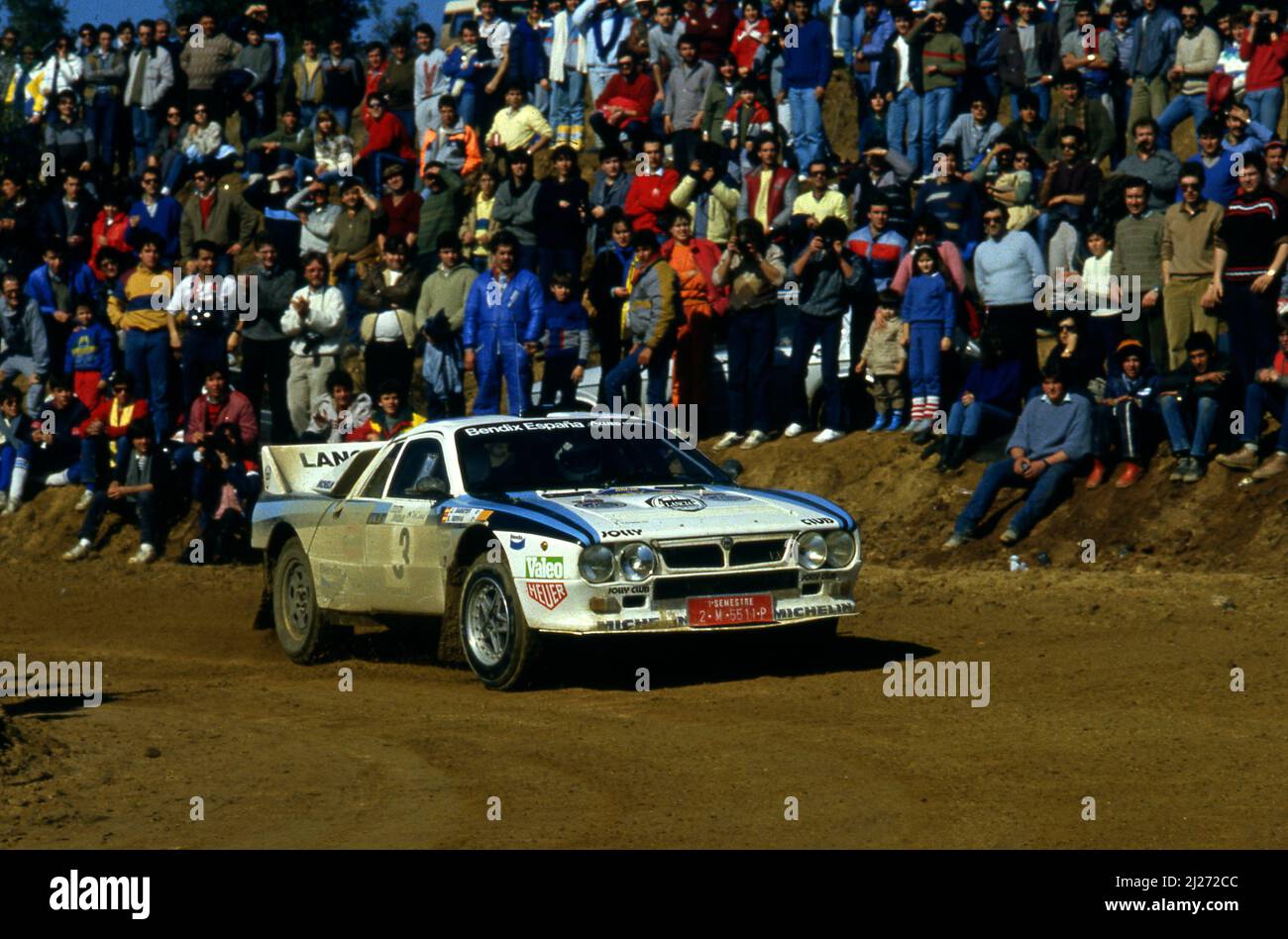 Salvador Servia (ESP) Jorge Sabater (ESP) Lancia Rally 037 GRB Jolly Club 3rd positions Banque D'Images