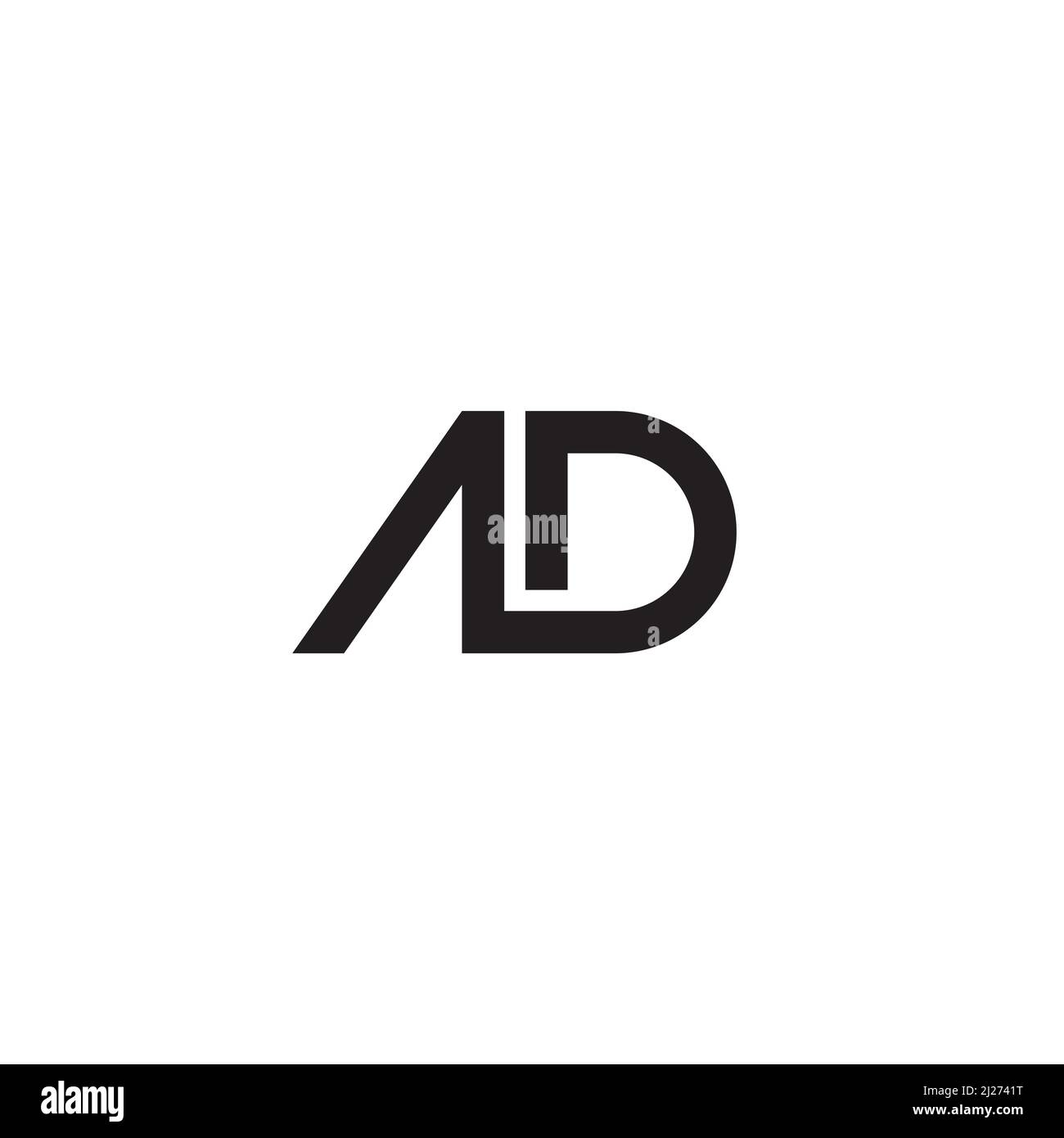 Logo ou icône de lettre AD Illustration de Vecteur