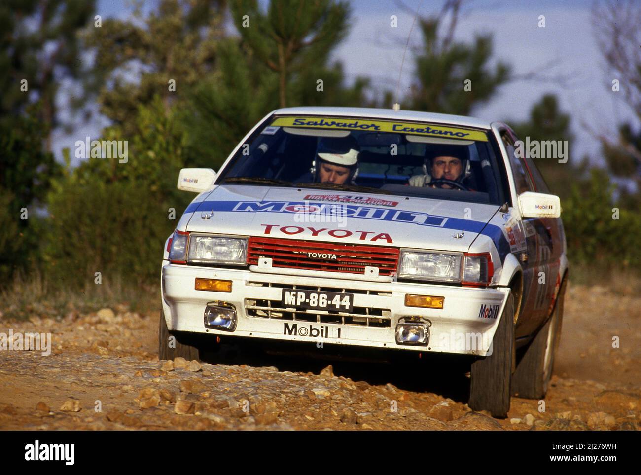 Jorge Ortigao (por) Pedro Perez (por) Toyota Corolla GT 16v GRA Salvador Caetano Mobil Banque D'Images