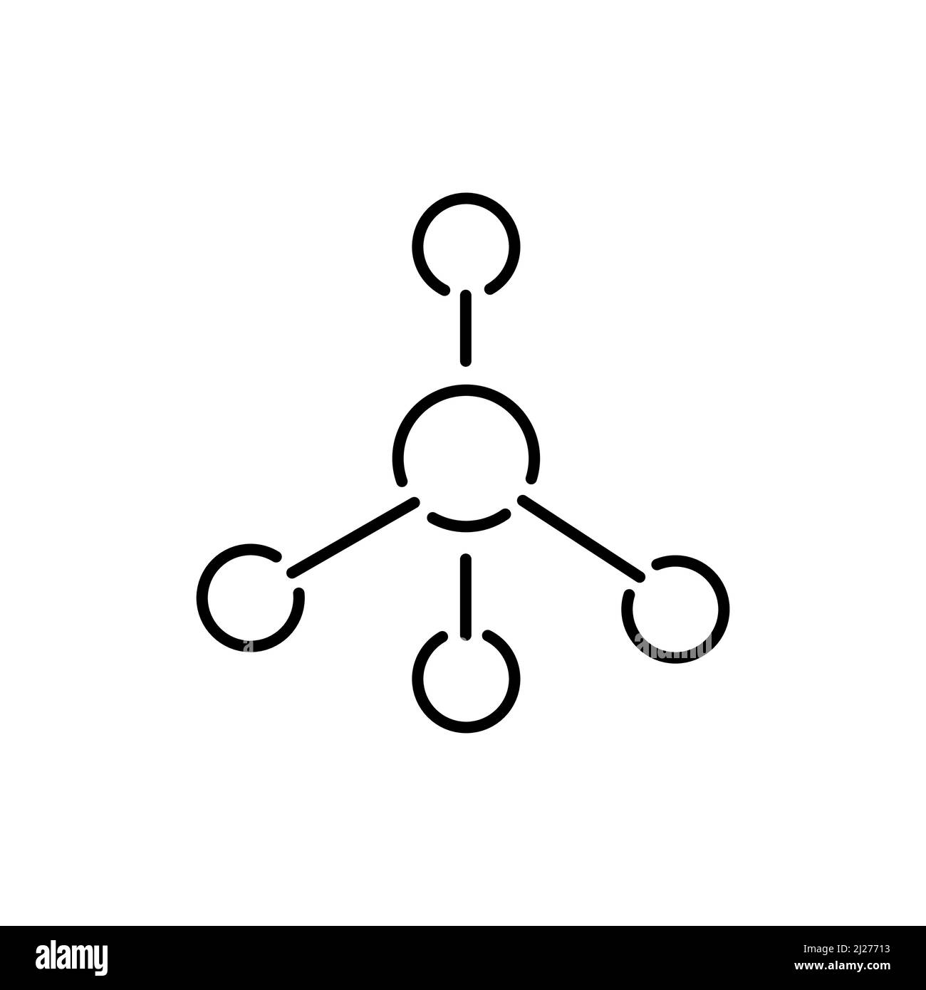 Icône de la ligne de couleur de la Formule méthane.Pictogramme pour page Web, application mobile, Promo. Illustration de Vecteur