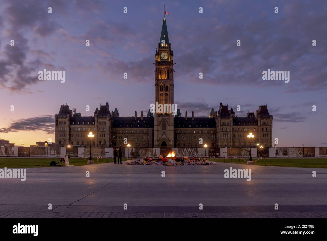 Parlement du canada à l'heure bleue Banque D'Images