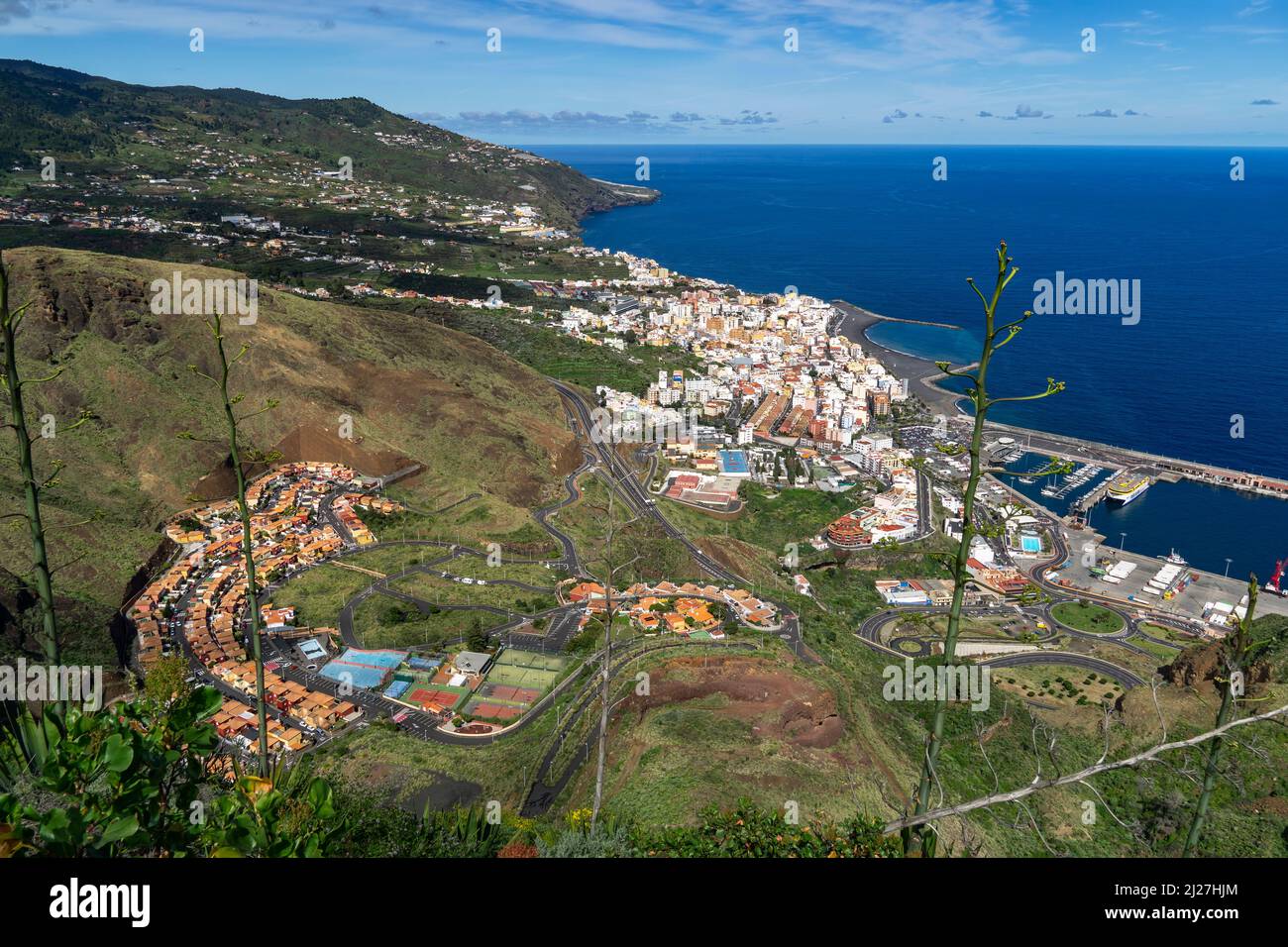 Capitale Santa Cruz sur l'île des Canaries la Palma Banque D'Images