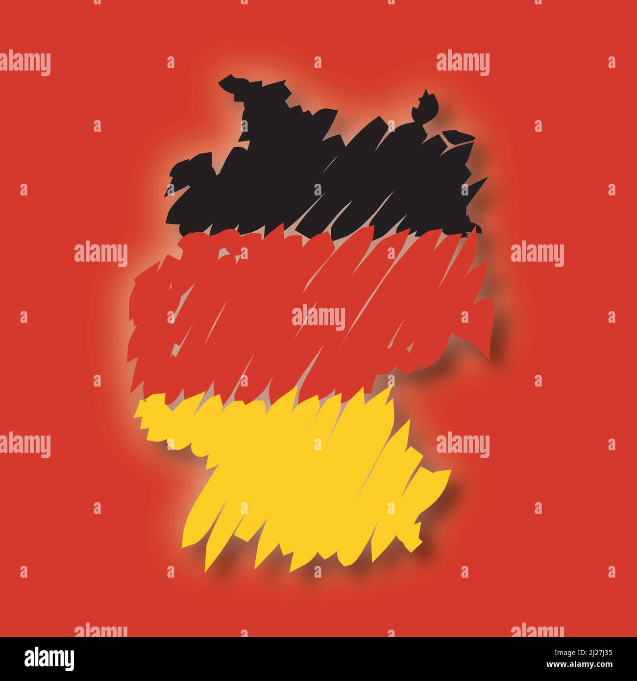 Carte drapeau Allemagne, illustration vectorielle. Illustration de Vecteur