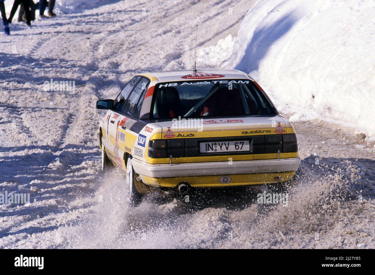 Walter Rohrl (GER) Christian Geistdorfer (GER) Audi 200 Quattro GRA Audi Sport 3rd positions Banque D'Images