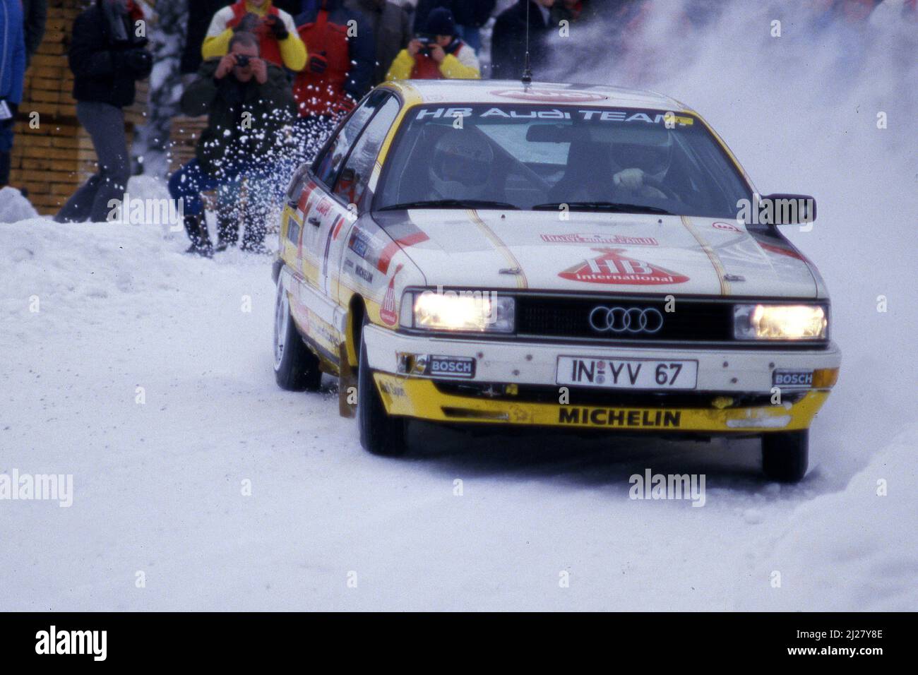 Walter Rohrl (GER) Christian Geistdorfer (GER) Audi 200 Quattro GRA Audi Sport 3rd positions Banque D'Images