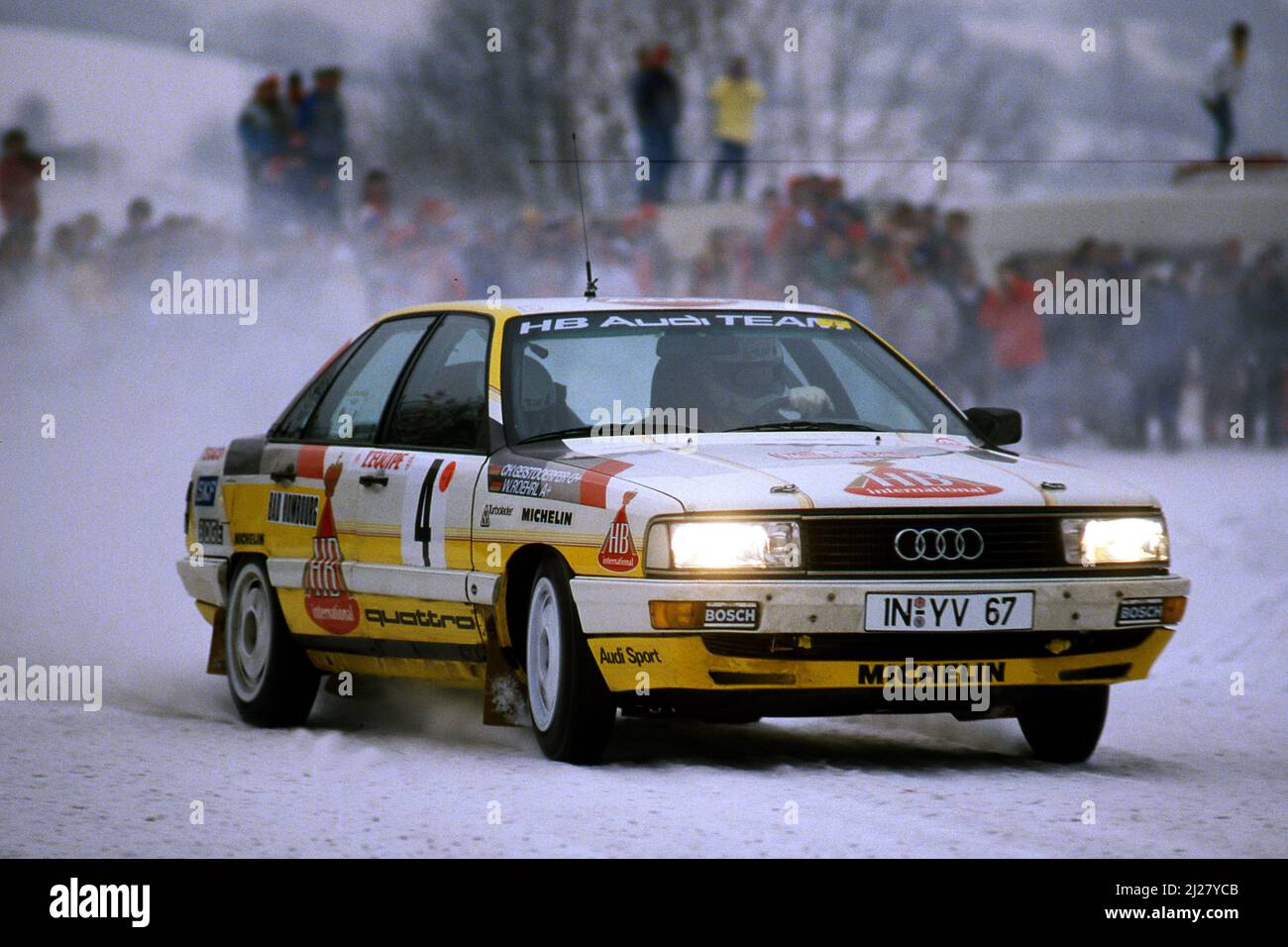 Walter Rohrl (GER) Christian Geistdorfer (GER) Audi 200 Quattro GRA Audi Sport 3rd positions Banque D'Images