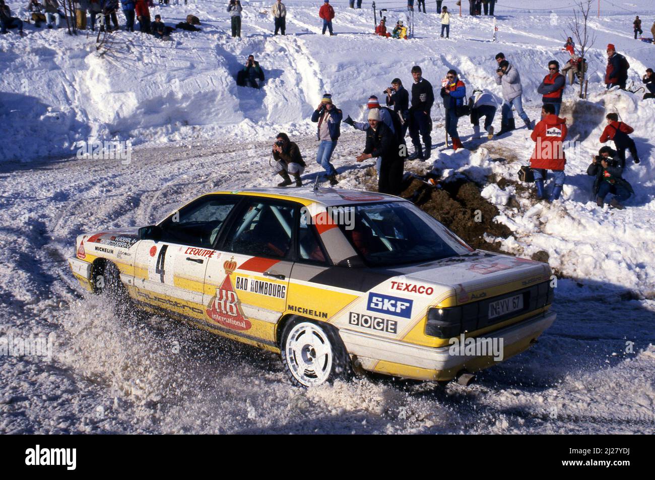 Walter Rohrl (GER) Christian Geistdorfer (GER) Audi 200 Quattro GRA Audi Sport 3rd positions Banque D'Images