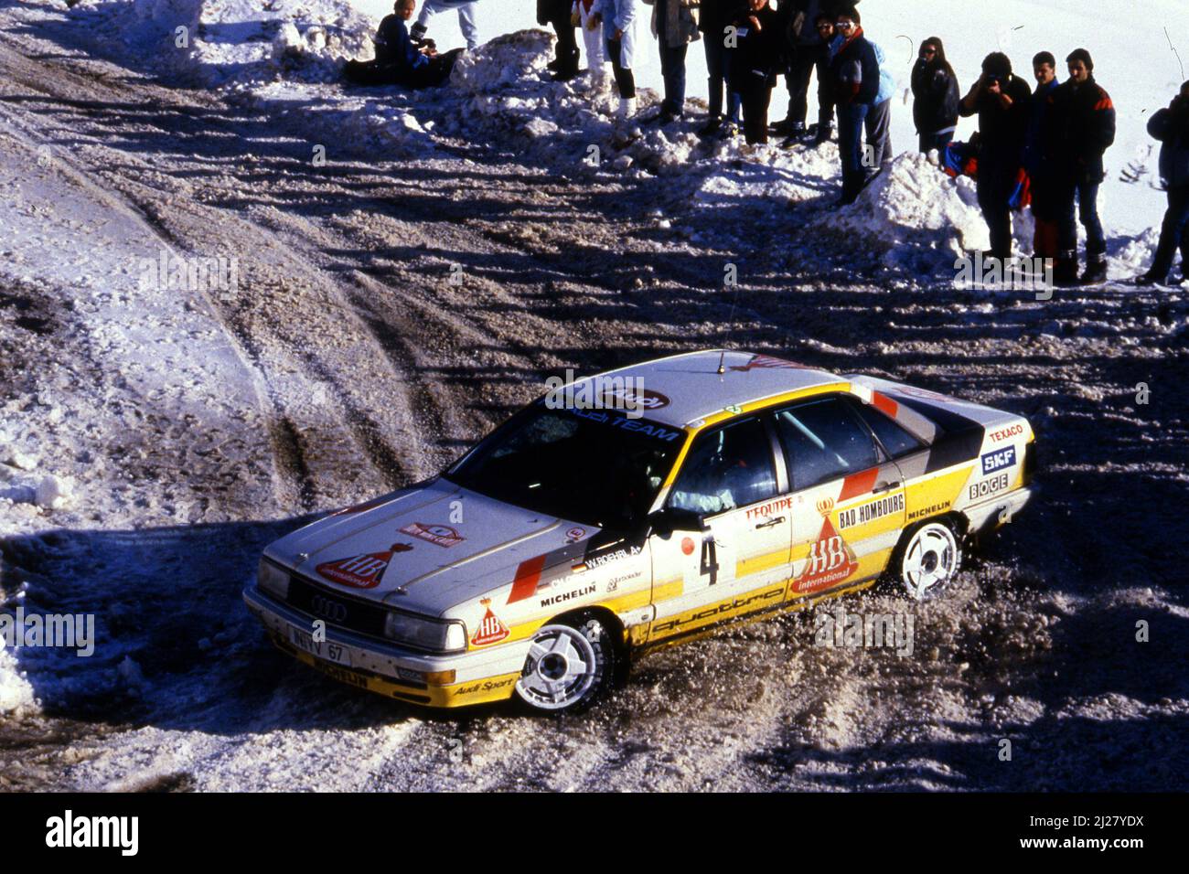 Walter Rohrl (GER) Christian Geistdorfer (GER) Audi 200 Quattro GRA Audi Sport 3rd positions Banque D'Images