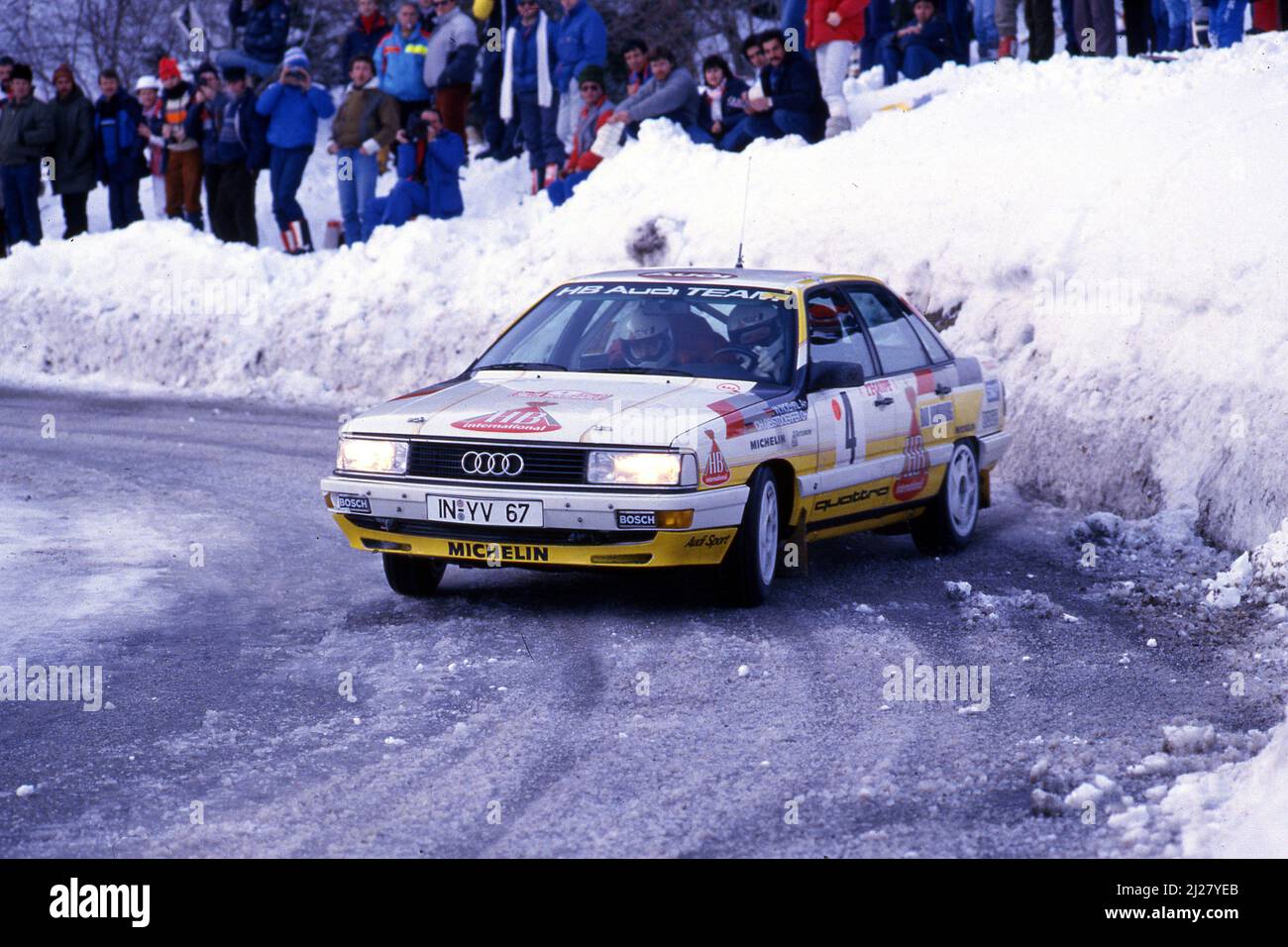 Walter Rohrl (GER) Christian Geistdorfer (GER) Audi 200 Quattro GRA Audi Sport 3rd positions Banque D'Images