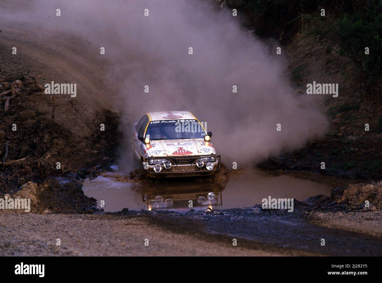 Walter Rohrl (GER) Christian Geistdorfer (GER) Audi 200 Quattro GRA Audi Sport 2nd positions Banque D'Images