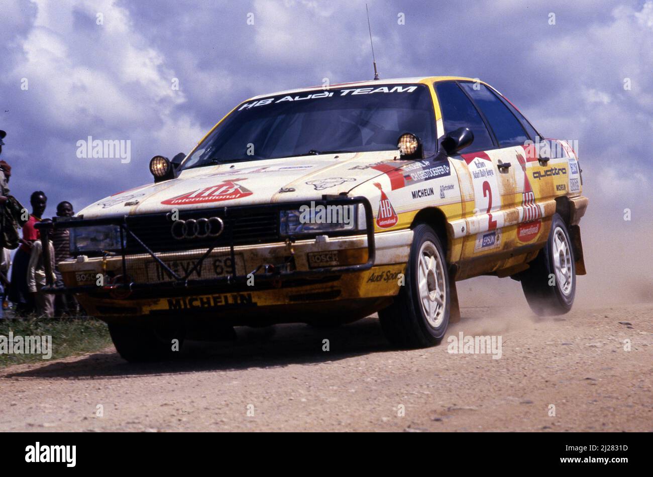 Walter Rohrl (GER) Christian Geistdorfer (GER) Audi 200 Quattro GRA Audi Sport 2nd positions Banque D'Images