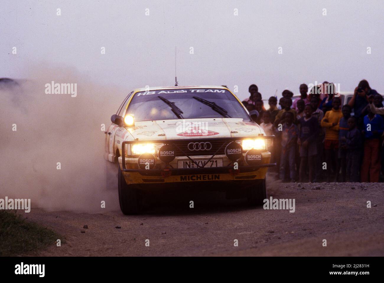 Hannu Mikkola (fin) Arne Hertz (SWE) Audi 200 Quattro GRA Audi Sport 1st positions Banque D'Images