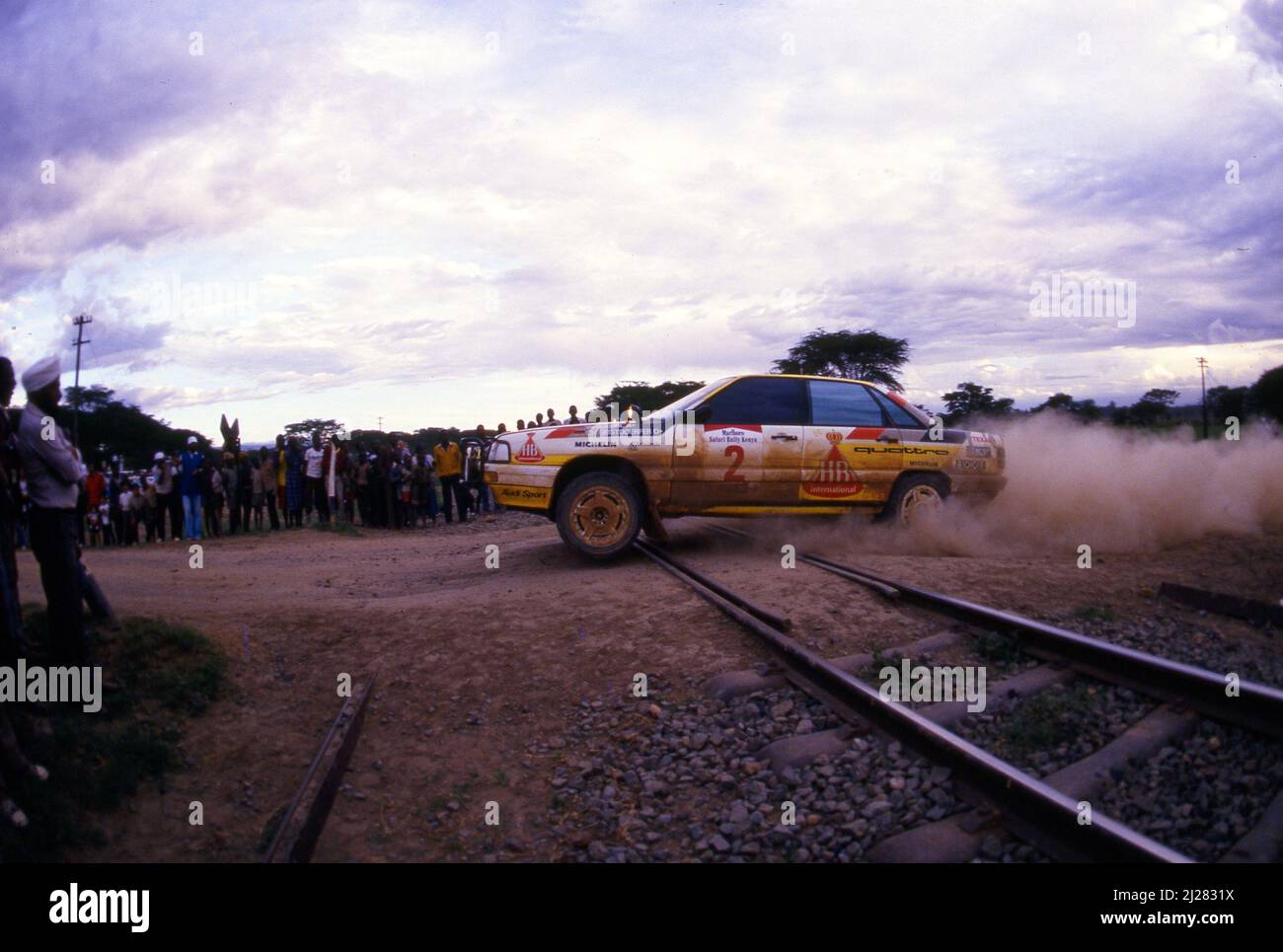 Walter Rohrl (GER) Christian Geistdorfer (GER) Audi 200 Quattro GRA Audi Sport 2nd positions Banque D'Images