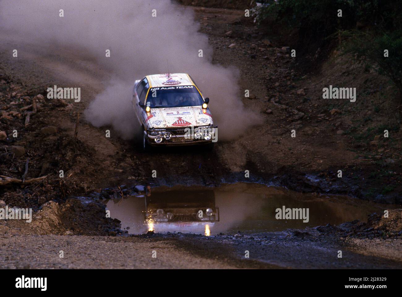 Walter Rohrl (GER) Christian Geistdorfer (GER) Audi 200 Quattro GRA Audi Sport 2nd positions Banque D'Images