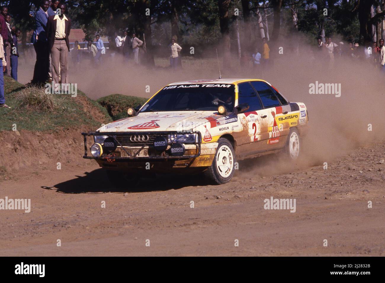 Walter Rohrl (GER) Christian Geistdorfer (GER) Audi 200 Quattro GRA Audi Sport 2nd positions Banque D'Images