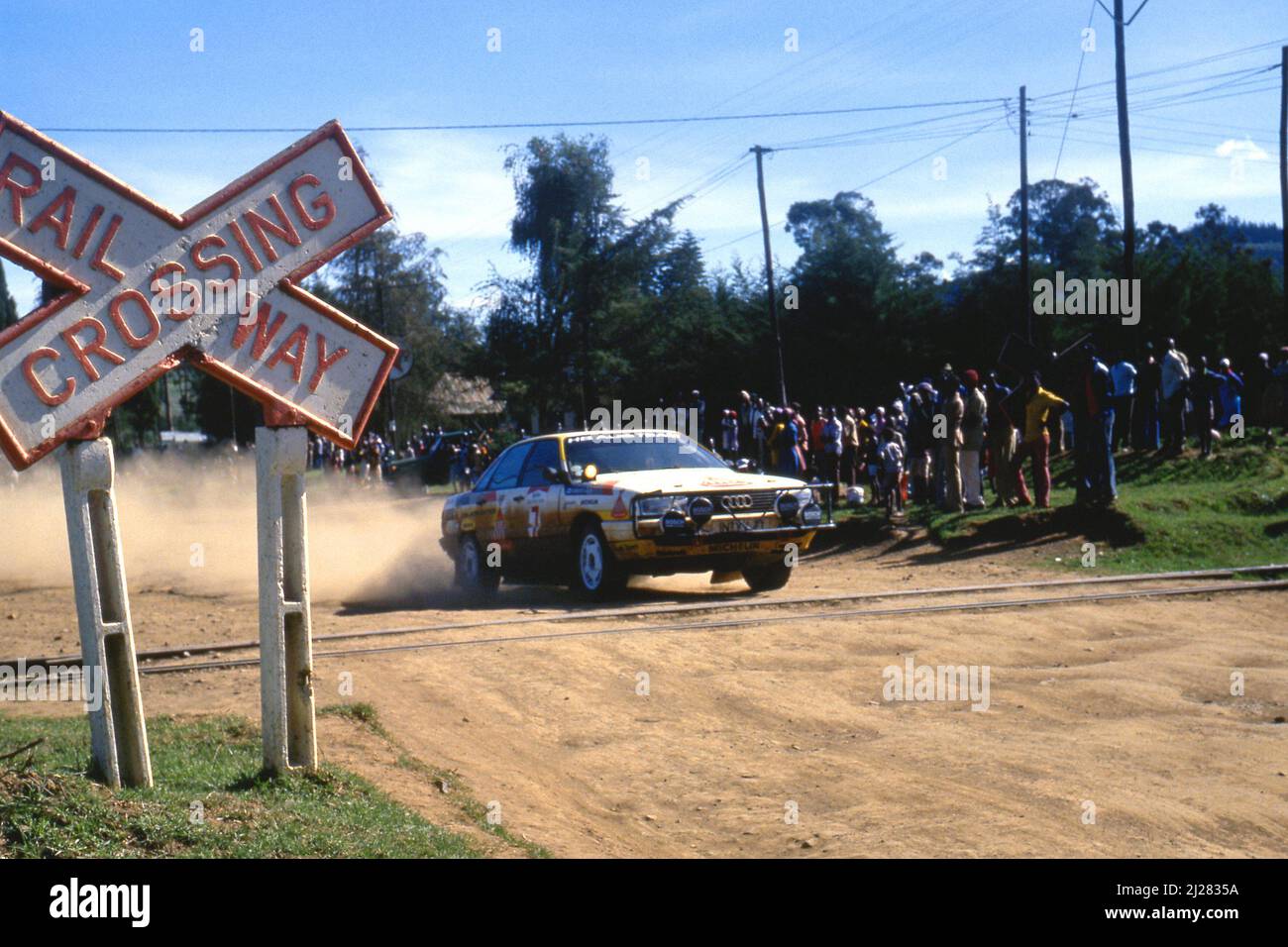 Hannu Mikkola (fin) Arne Hertz (SWE) Audi 200 Quattro GRA Audi Sport 1st positions Banque D'Images